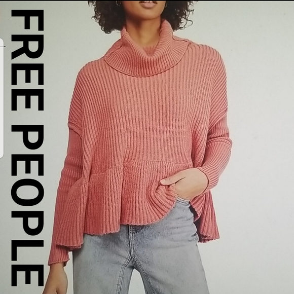 Free People Sweaters - 📂 FREE PEOPLE ROSE LAYER CAKE TRAPEZE SWEATER L